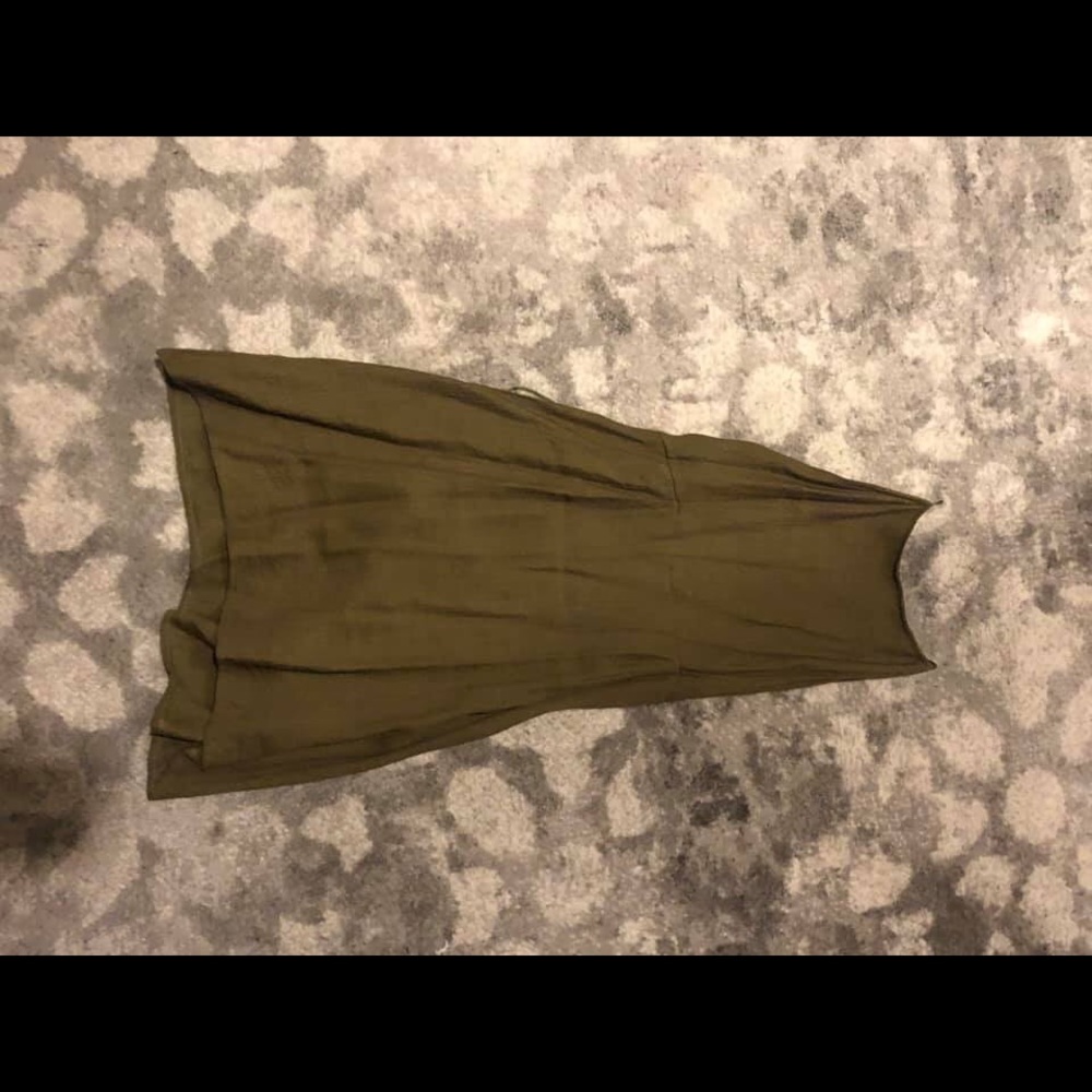 green lace up (back) dress